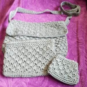3 piece crochet evening bag set